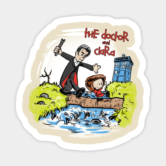 The Doctor and Clara Sticker by APSketches